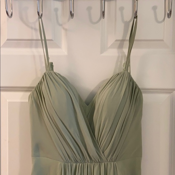 Azazie Lexy Sage Green Dress - Picture 4 of 6
